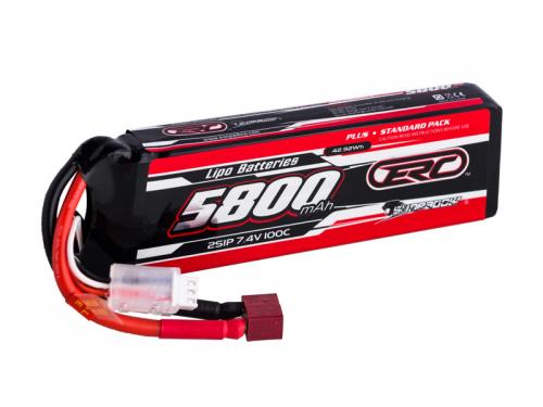 5800mAh-7.4V-2S1P-100C ERC Plus Lipo Battery